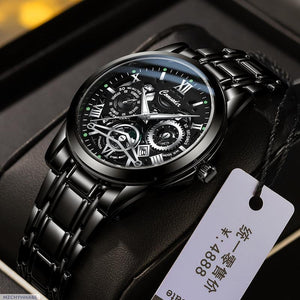Cross-border foreign trade hollow men's watches men's waterproof luminous calendar